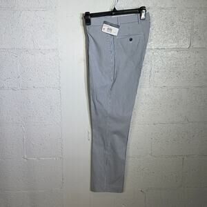 Tommy Hilfiger Men's Modern-Fit Solid Cotton Pants Blue Striped 30x30 $125